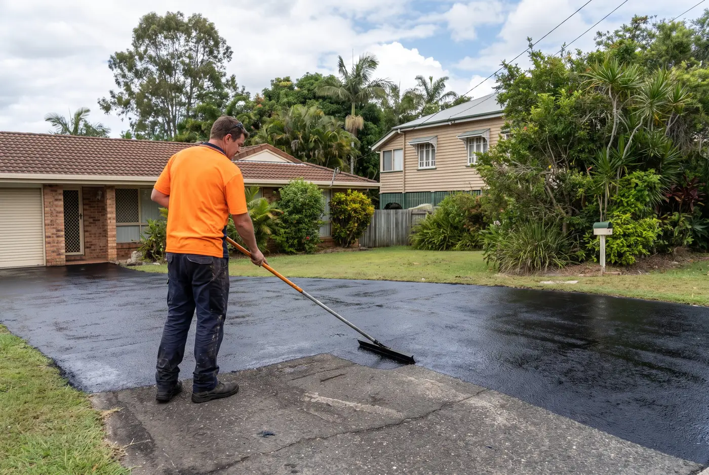 Seal Coating a Bitumen Driveway